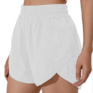 Pantalones cortos de calidad Pantalones cortos para correr para mujer Bolsillo de cintura alta Entrenamiento deportivo Pantalones cortos atléticos de secado rápido Pantalones al por mayor de secado rápido - Product Image 3