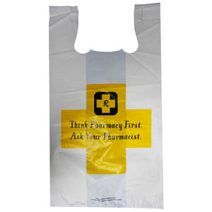 Proveedor de Vietnam de bolsa de plástico para camisetas de comestibles Chaleco de compras con asas Manejo de superficie de impresión de huecograbado - Product Image 4