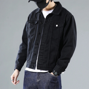 Best Selling Low Price <b>Men</b> Jean <b>Jackets</b> Cotton Made <b>Men</b> <b>Denim</b> Jeans <b>Jacket</b> Solid Color Jean <b>Jackets</b> Black Dyed Custom Button up - Product Image 4
