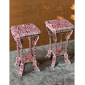 Incrustaciones de hueso 7 Cajón Cofre Floral Multicolor Incrustaciones de hueso Mesa con la mejor calidad Incrustaciones de hueso Muebles al por mayor - Product Image 1