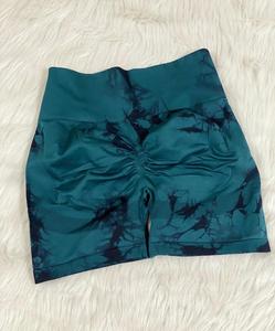 Pantalones cortos de cintura alta personalizables para mujer, cintura elástica, patrón sólido, nailon, licra, estilo deportivo, tallas personalizadas - Product Image 6