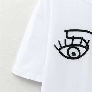 Camiseta de algodón orgánico 100% para mujer, camiseta lisa personalizada promocional, camiseta de gran tamaño, nuevos estilos, venta al por mayor - Product Image 3