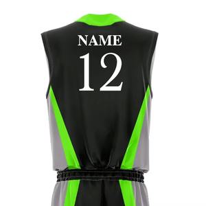 Traje de baloncesto de verano de fábrica de fabricación profesional, conjunto de malla transpirable de poliéster 100%, técnicas impresas de talla grande - Product Image 6