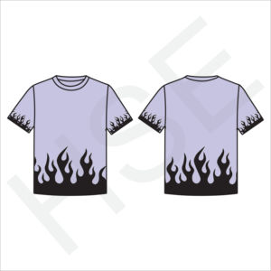 T-shirt unisexe au design de sapin, motif de flamme tendance, haut à manches courtes - Product Image 2