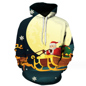 Navidad Harajuku sudaderas con capucha de gran tamaño para hombres moda 3D estampado otoño nuevo en sudaderas Hip Hop tendencia ropa mujer pulóver - Product Image 4