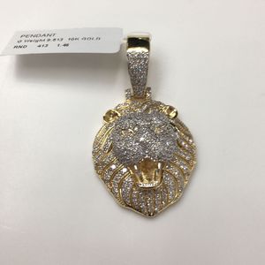 จี้หัวสิงโตไร้เกรงกลัวประดับเพชรกลมแท้ปี 2024 มีจําหน่ายในปริมาณมากสําหรับขาย - Product Image 5