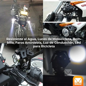 Faro LED para Motocicleta, Impermeable, con Lupa, Antiniebla Auxiliar Izquierda - Colores Surtidos - Product Image 5