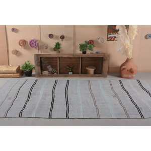 Tapis Moderne Classique en Laine Gris de 5.4X11,2 Pieds, Style Turc Vintage, Patchwork, Couloir Rectangle de 4m, Design pour Teen Living Latex - Product Image 1