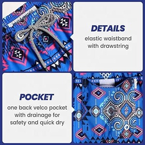 กางเกงขาสั้นชายหาดสำหรับผู้ชายกางเกงขาสั้นสำหรับผู้ชายพิมพ์ลายซับลิเมชันตามสั่งแห้งเร็ว - Product Image 4