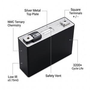 <span class=keywords><strong>Samsung</strong></span> 3.7V 94Ah NMC ternary ลิเธียม Prismatic เซลล์แบตเตอรี่3000รอบ345Wh ต่ำ IR สำหรับ EV รถเข็นกอล์ฟ ESS UPS RV - Product Image 1