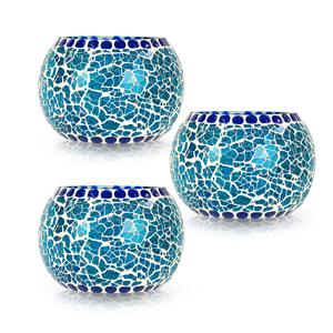 Forme de bouteille multicolore en verre mosaïque Belles perles Design Photophore Bougeoir - Product Image 6