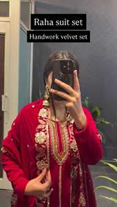 Conjunto de Salwar Kameez Étnico Moderno y Elegante para Mujer, Suministro Directo de Fábrica, para Fiestas, Oficina, Secado Rápido, Terciopelo - Product Image 5