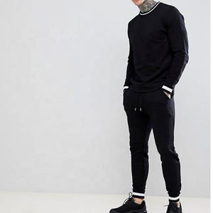 Wholesale Private Label Crew Neck <b>Jumper</b> Plus Size Sweat suit <b>Mens</b> 2 Piece Fashion Custom logo <b>Mens</b> Jogger Suit Sets Tracksuits - Product Image 5