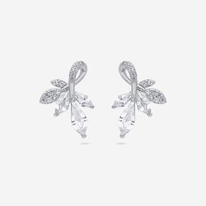 Trendy Gold-Plated Zinc Alloy Stud Earrings Marquise Cut Zircon Butterfly Shape for Weddings Parties Engagements Gifts-189707 - Product Image 6