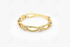 Anillo de compromiso de oro de 18 quilates con diamantes de imitación, sortija de compromiso, con certificado IGI - Product Image 3