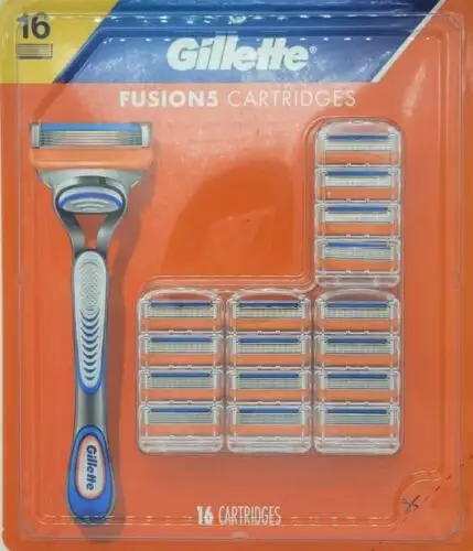 מחסניות מילוי סכיני גילוח Gillette Fusion5 לגברים, 16 קראט