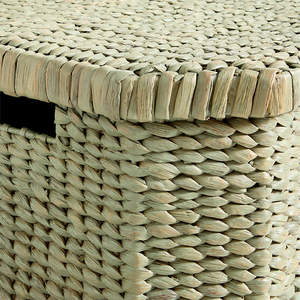 Vietnam Whole Water Hyacinth Toy Storage <b>Basket</b> with Lid Green <b>Woven</b> Kids Organizer Bin for Nursery Home Decor - Product Image 6