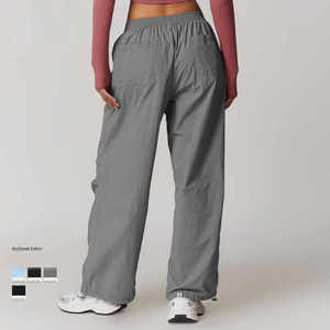 Pantalon de sport en toile léger durable et confortable anti-rides conception de taille moyenne pour le sport Fitness usage décontracté - Product Image 6