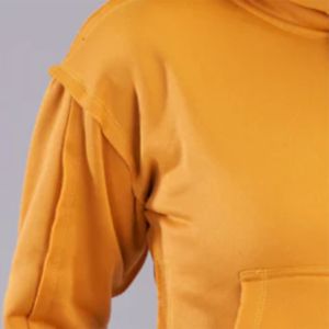 Sweat à capuche de couleur dorée le plus doux en polaire de coton avec couleurs et broderie personnalisées au meilleur prix Sweat à capuche Offre Spéciale pour unisexe - Product Image 2