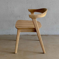 Chaise Bok en teck massif, chaise de salle à manger moderne pour restaurant, imperméable pour une utilisation en intérieur et en extérieur