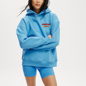 เสื้อฮู้ดดี้และเสื้อสเวตเชิ้ตแขนยาวทรงโอเวอร์ไซส์แบบดรอปโชว์เดอร์ OEM/ODM สำหรับสตรีทแวร์ พิมพ์โลโก้ตามสั่ง สไตล์ฮิปฮอป - Product Image 1