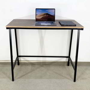 Table sur pieds en contreplaqué minimaliste 120x60x105cm Trapeze 2 pieds en fer, assemblage requis STD68032 - Product Image 3