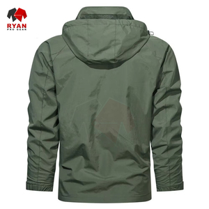 แจ็คเก็ตผ้านิ่มสำหรับผู้ชายเสื้อกันลมน้ำหนักเบาระบายอากาศและมีฮู้ดแบบมีสไตล์พลัสไซส์ - Product Image 2