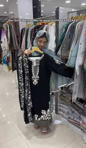 DESIGNER NOIR HEAVY CHINE COULU TOP AVEC DUPATTA - Product Image 2