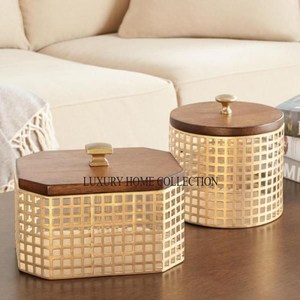 Exclusive hot-selling metal <b>cutlery</b> holder with a luxurious handcrafted finished and spacious compartments for elegant storage - Product Image 2