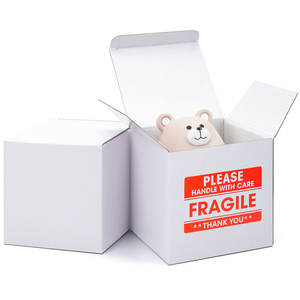 Juego de cajas de cartón corrugado blanco, caja de embalaje para tazas, fiesta de cumpleaños, regalo de Navidad, caja de embalaje, artesanías Diy, taza de café de vidrio - Product Image 5