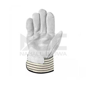 Guantes de seguridad de Palma de cuero de vaca divididos estándar para la construcción Anti-Corte antideslizante cómodo conducción de soldadura protectora - Product Image 2