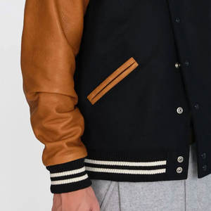 Vente en gros OEM de vestes de baseball Vestes Letterman à la mode, avec logo brodé, vestes bombardiers unisexes - Product Image 5