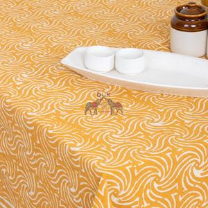 Manteles de Algodón con Estampado de Flores Dabu Hechos a Mano en India, Manteles Personalizados con Estampado, Cubierta de Mesa Rectangular Lavable - Product Image 4