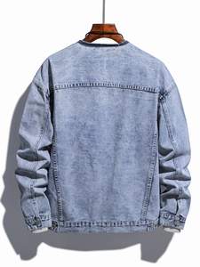 Venta al por mayor de Chaquetas vaqueras a la moda con logotipo personalizado para hombre, prendas de vestir para hombre, chaqueta vaquera para hombre - Product Image 2