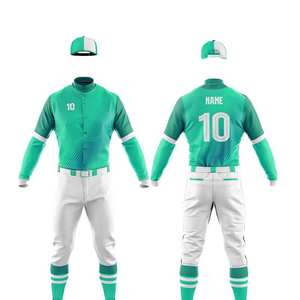Best Quality Material Made Baseball Jersey With <b>Pants</b> Uniform Set Sublimated Youth Button <b>Down</b> Baseball Uniforms - Product Image 2