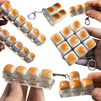 Porte-clés anti-stress en forme de pain au caramel, bouton de clavier, capuchon de clavier, clavier DIY, jouet anti-stress pour adultes