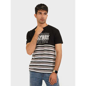 HOUSSAM Summer Slim Fit 100% Cotton T-Shirt Compressed Jersey with 300 Grams Weight Screen <b>Print</b> Model Number INS - Product Image 3