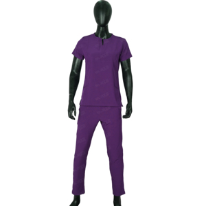 Ensembles d'uniformes médicaux unisexes à manches courtes pour hommes et femmes, vêtements d'hôpital en tissu sergé polyester/coton, couleurs et logo personnalisés - Product Image 2