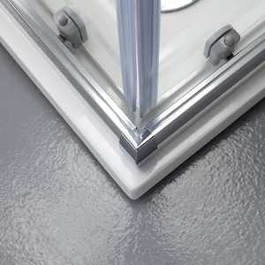 Box Doccia Quadrato Genoa 90x90 con Vetro Temperato Trasparente da 6mm, Apertura a Cerniera, Design Contemporaneo, Facile da Pulire per Bagno - Product Image 4