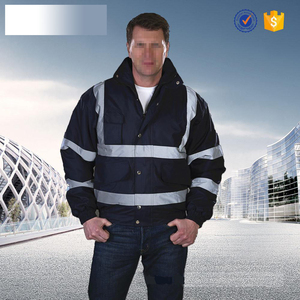 Hi Vis Construction Ropa de trabajo de manga larga Chaqueta DE SEGURIDAD reflectante de alta visibilidad Lana impermeable de invierno unisex para seguridad - Product Image 6