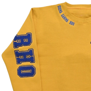 Sudadera Dorada de Chenille de la Hermandad Sigma Gamma Rho para Mujer, Sudadera con Letras Griegas, Sudadera de Felpa Premium con Cuello Redondo para Damas, Ropa Griega - Product Image 6