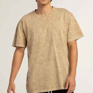 Personalizar de alta calidad de peso pesado 100% algodón Vintage camiseta de gran tamaño para los hombres Unisex diseño Suelto - Product Image 2