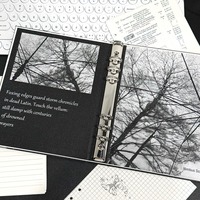 Carnet de notes A5 à 6 anneaux Rainy Day Comfort, planificateur rechargeable, journal |   Logo personnalisé pour carnet |   Housse en simili cuir