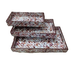 Plateaux de service de forme ronde tendance pour la maison Plateaux de service en résine et en bois au design unique de meilleure qualité pour le prix de gros - Product Image 3