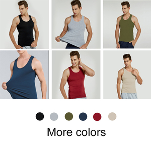 Algodón y fibra de bambú sin mangas secado rápido transpirable verano gimnasio entrenamiento músculo chaleco a prueba de sudor camiseta impresa diseño deportivo - Product Image 6