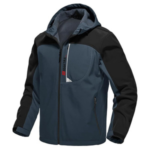Chaqueta Softshell informal de último estilo para hombre, impermeable y resistente al viento con cuello levantado y cremallera, gran oferta - Product Image 1