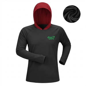 Camiseta con Capucha Personalizada para Hombre con Protección UV UPF 50+, Ligera, Transpirable, Elástica, de Manga Larga para Pesca, Viajes, Gimnasio y Fitness - Product Image 1