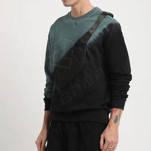 Mode impression personnalisée pull coton France hommes sweats sans poche bord coupé sweats bruts - Product Image 3
