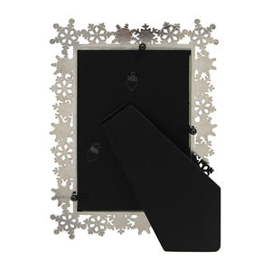 Cadre photo rectangulaire en alliage de zinc bleu marine personnalisable motif flocon de neige pour la décoration de la maison de Noël disponible en plusieurs couleurs - Product Image 3