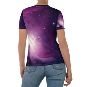 Camiseta de manga corta en blanco para mujer al por mayor para sublimación, transferencia de calor, impresión personalizada, camiseta lisa con logotipo - Product Image 4